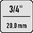 Stahlwille Einsteckwerkzeug 734/100 ( 8000334919 ) 3/4 ″ 22 x 28 mm