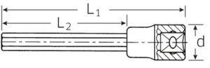 Stahlwille Douille 1054/2054 ( 8000333129 ) 1/2 ″ 6 pans longueur 120 mm