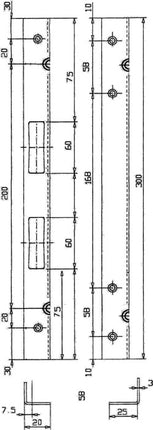 Schnegel Sicherheitswinkelschließblech ( 3000259582 ) Länge 300 mm Breite 20 mm Stärke 3 mm 006/912