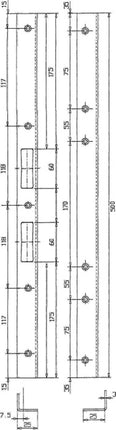 Schnegel Sicherheitswinkelschließblech ( 3000259575 ) Länge 500 mm Breite 25 mm Stärke 3 mm 006/650