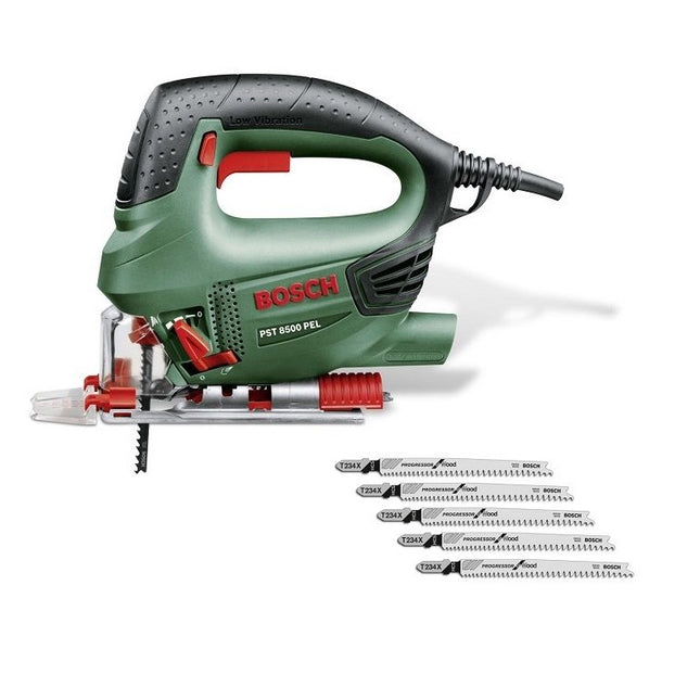 Bosch Heimwerker PST 8500 PEL Stichsäge mit 5x Sägeblättern im Transportkoffer ( 06033A0104 ) - Toolbrothers