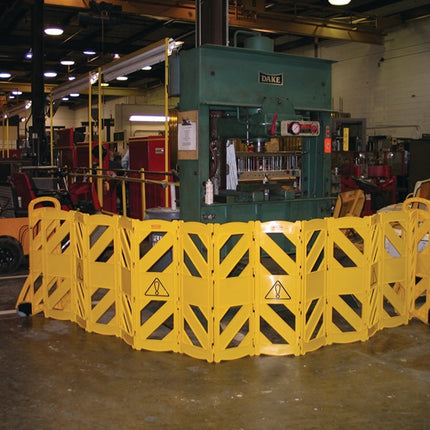 Rejilla de barrera Rubbermaid ( 9001477000 ) polietileno amarillo móvil, 16 uds.