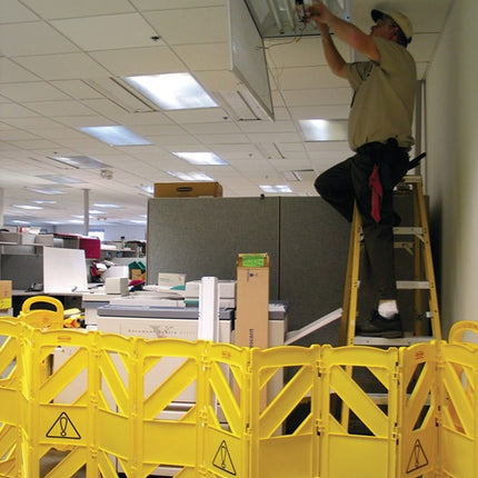 Rejilla de barrera Rubbermaid ( 9001477000 ) polietileno amarillo móvil, 16 uds.