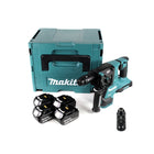 Makita DHR 281 M4J Brushless Akku Bohrhammer 28 mm 2x 18 V für SDS-PLUS mit Schnellwechselfutter im Makpac + 4x 4,0 Ah Akku - ohne Ladegerät - Toolbrothers