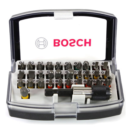 Bosch GDX 18 V-180 Li-Ion Akku Drehschlagschrauber Solo 180 Nm, 1/4" Innensechskant, 1/2" Außenvierkant + Steckschlüssel + 32 tlg. Bit-Set - ohne Akku, ohne Ladegerät - Toolbrothers