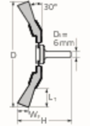 PFERD Kegelbürste KBU INOX ( 8000431753 ) Ø 70 mm Drahtstärke 0,2 mm 15000 min-¹