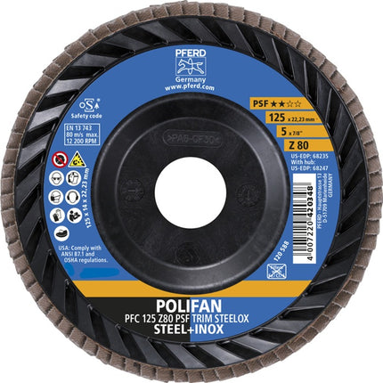 PFERD Fächerscheibe TRIM STEELOX ( 8001720484 ) Ø 125 mm Körnung 80 konisch