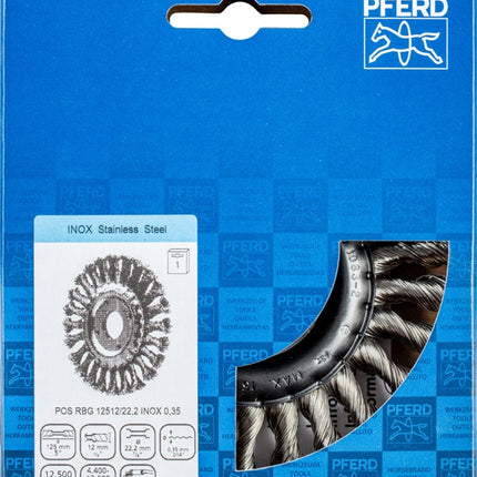 PFERD round brush POS RBG 12512 ( 8000433125 ) Ø 125 mm wire thickness 0.35 mm