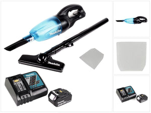 Makita DCL 180 RM1 B Akku Staubsauger 18 V Schwarz + 1x Akku 4,0 Ah + Ladegerät + 10x Staubsack