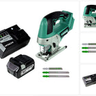 Hitachi CJ 18 DGL 18V Akku Stichsäge + 1x Akku 6,0Ah + Ladegerät + 3 x Stichsägeblätter - Toolbrothers
