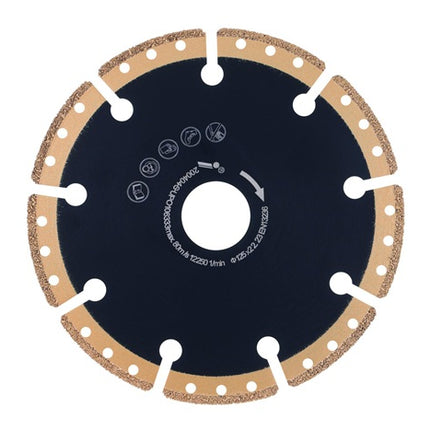 Disque à tronçonner diamanté MC850 AkkuMAX ( 4000865528 ) Ø 125 mm Alésage 22,23 mm Meuleuse d'angle Largeur de segment 37,6 mm
