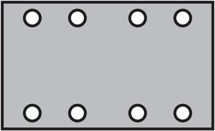 Klingspor Bande abrasive adhésive PS 33 CK ( 4000841820 ) GLS 18 Granulométrie 40 Nombre de trous 8