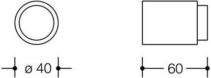 HEWI Tampone per porta a muro 611.60 ( 3000205911 ) Plastica 99 bianco puro
