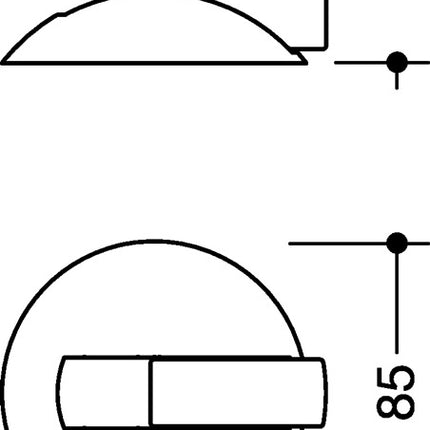 HEWI Bodentürpuffer 625B 90 ( 3000207685 ) Ø 85 mm Höhe 22,5 mm Dübelmontage