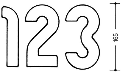 HEWI house number digit 3 ( 3000206542 ) special polyamide 90 deep black