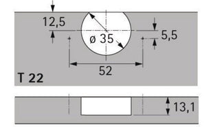 Hettich Topf zu Scharnier Selekta ( 8000611036 ) TH 32