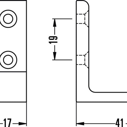 Appendiabiti Hermeta 0139 ( 3000283349 ) singolo Sporgenza 41 mm Altezza 47 mm