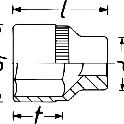 Nasadka Hazet 1000 ( 8000466304 ) 3/4 ″ sześciokątna długość 73 mm