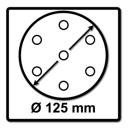 Bosch Exzenter Schleifpapier Set mit Klett gelocht K80 K120 K240 125 mm 25 Stück ( 2607019497 ) - Toolbrothers