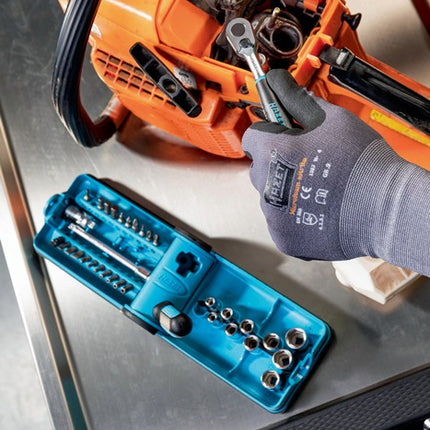 Set di chiavi a bussola Hazet 856-1HP ( 8000753595 ) 38 pezzi 1/4 ″ Numero di denti 90 esagono