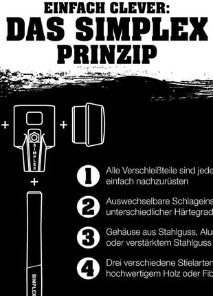 Halder Schonhammer SIMPLEX ( 8000794782 ) Länge 405 mm Kopf-Ø 60 mm