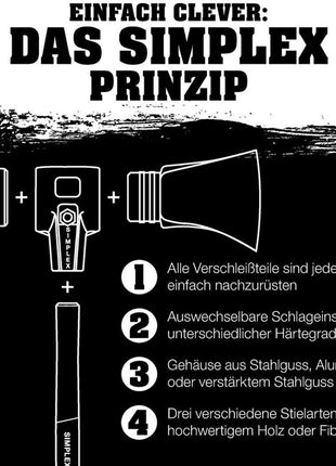 Halder Spalthammer SIMPLEX ( 4000815572 ) 4100 g Stiellänge 850 mm