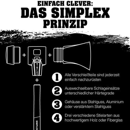 Halder SIMPLEX splitting hammer ( 4000815572 ) 4100 g Handle length 850 mm