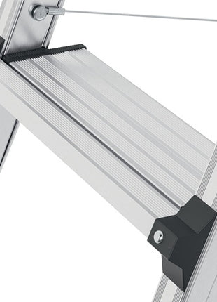 Hailo Stufenstehleiter 100 Topline ( 9000463140 ) Stufen 3-5 Aluminium eloxiert teleskopierbar