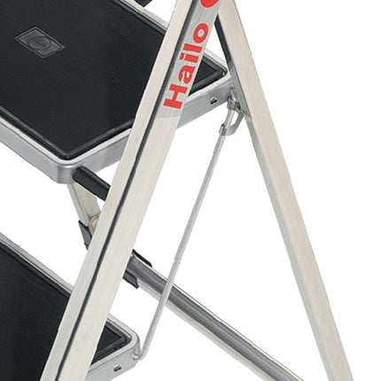Składane stopnie Hailo ( 9000463115 ) Stopnie z platformą 3 aluminiowe ze stopniami stalowymi