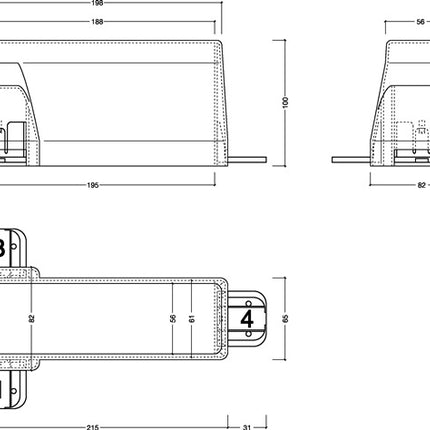 Capó de la puerta de escape GFS tipo K ( 3000250552 ) Manijas de palanca de seguridad