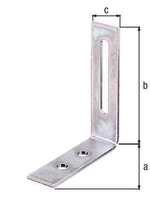 GAH Alberts Verstellwinkel ( 8001552191 ) Länge 65 x 80 mm Breite 20 mm galv. verz. dickschichtpassiviert