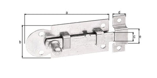 Pestillo de ventana GAH Alberts (8002773619) largo 61 mm ancho 26 mm forma extensión recta 13,5 mm