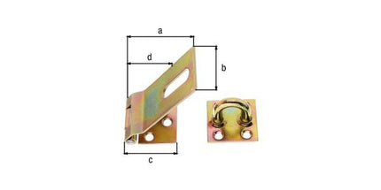 GAH Alberts, la serratura di sicurezza ( 8002424324 ) lunghezza 85 x 38 mm larghezza 37 mm