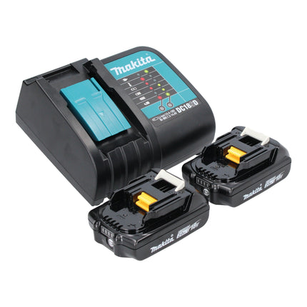 Makita DHR 171 SAX3 trapano a percussione a batteria 18 V 1,2 J SDS-Plus Brushless + 2x batteria ricaricabile 2,0 Ah + caricabatterie + set di accessori da 65 pezzi + valigetta