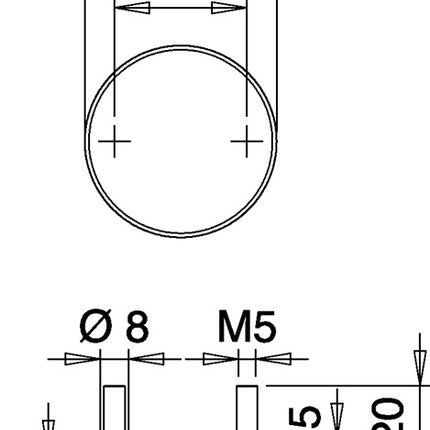 EDI llave escudo par 058 ( 3000261369 ) acero inoxidable F00 redondo
