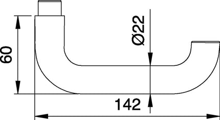 EDI Türdrückerpaar 103 ( 3000261382 ) Edelstahl F00 Vierkant 10 mm