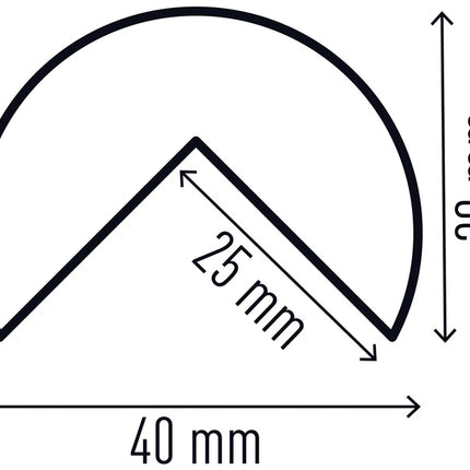 Protection d'angle Durable ( 9000480101 ) jaune/noir 1000 mm Type C35