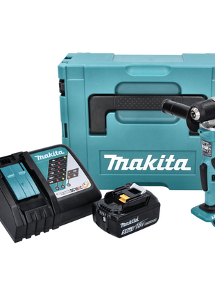 Makita DDA 351 RT1J Akku Winkelbohrmaschine 18 V 13,5 Nm + 1x Akku 5,0 Ah + Ladegerät + Makpac - Toolbrothers