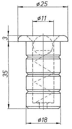 Casquillo de piedra DENI ( 3000255654 ) Barra redonda 10 mm