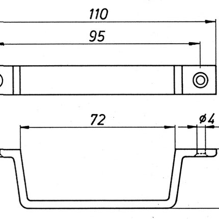 DENI Handgriff ( 3000259217 ) Länge 170 mm Breite 25 mm Anzahl Löcher 4