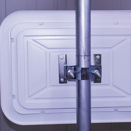 Dancop Verkehrsspiegel ( 9000490231 ) H600xB800mm Kunststoff, rot/weiß 22 m