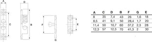 BMB Doppelkugelschnäpper ( 3000259254 ) Messing blank Kugel und Feder aus Stahl