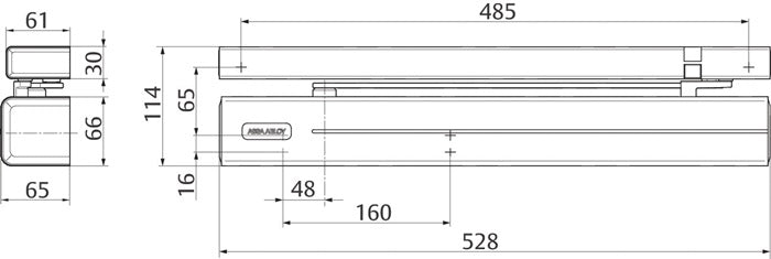 Assa Abloy Gleitschienentuerschliesser DC 700 CM 3000255179 Normalmontage Bandseite 4 - toolbrothers