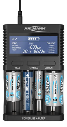 Caricabatterie universale Ansmann UBC Powerline 4 Ultra ( 4000902123 ) con adattatore di rete
