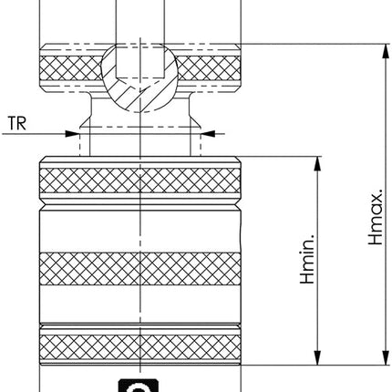 Soporte atornillable AMF nº 6400M ( 4000833476 ) tamaño 80 altura 60 - 80 mm