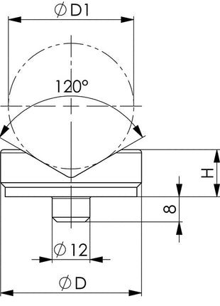 AMF Schraubbockaufsatz Nr. 6441 ( 4000833137 ) Einsteckzapfen-Ø 12 mm Außen-Ø 65 mm