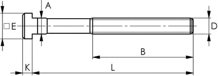 AMF T-slot screw (DIN 787) ( 4000603223 ) T-slot 16 mm M16 Length 125 mm