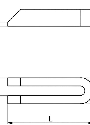 AMF Gabelspanneisen DIN 6315B ( 4000833031 ) Schlitzbreite 22 mm für Spannschraube M20, M22