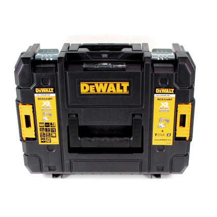 Seghetto alternativo a pendolo a batteria DeWalt DCS 334 NT 18V brushless + 1x batteria ricaricabile 4,0Ah + TSTAK - senza caricabatterie
