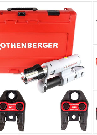 Rothenberger ROMAX AC ECO Set SV 230 V Pressmaschine für Netzbetrieb im Transportkoffer + 3 x Pressbacken ( 15740 ) - Toolbrothers